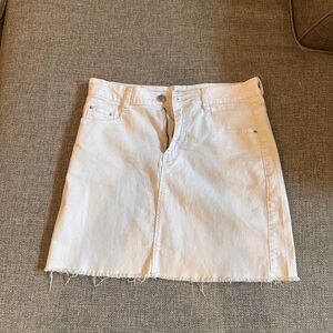 White Denim Skirt
